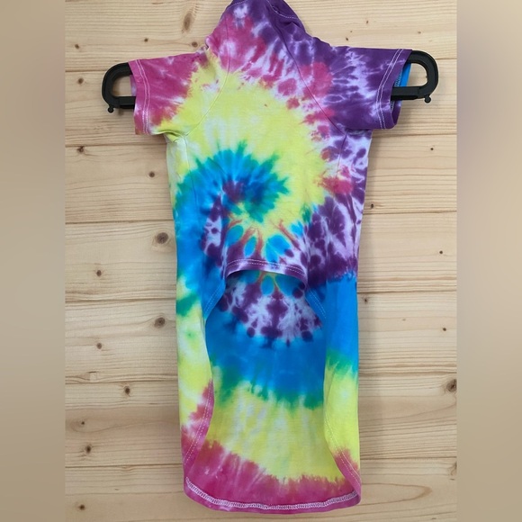 Color Splash Pet Tee Large Tie Dye Dog Shirt ArtMinds Bright & Fun Vibes Styling - Picture 5 of 12